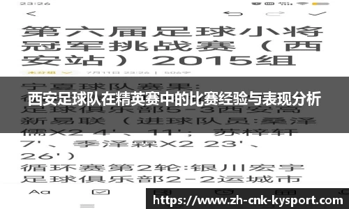 西安足球队在精英赛中的比赛经验与表现分析